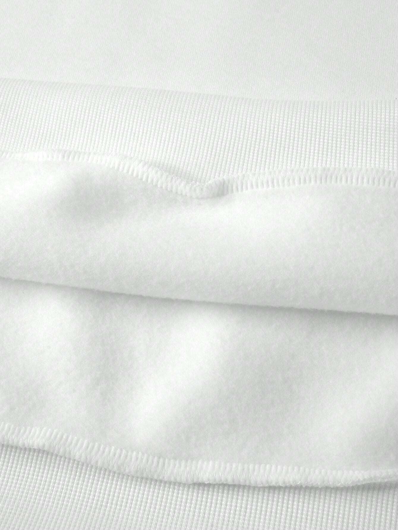 Manfinity Homme Men Ultra Loose Fit Moon & Planet Printed Hoodie, Fall, Long Sleeve Top