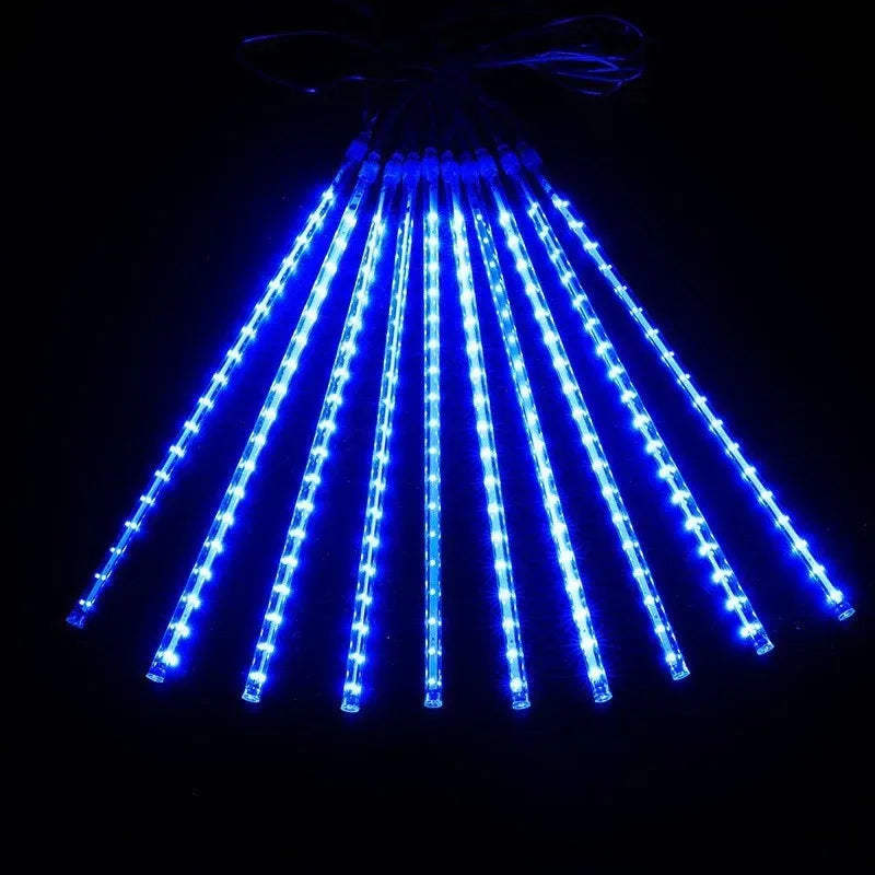 30/50cm 8 Tubes Meteor Shower Rain LED String Lights Christmas Tree Decorations Street Garland for Decor Noel New Year Navidad