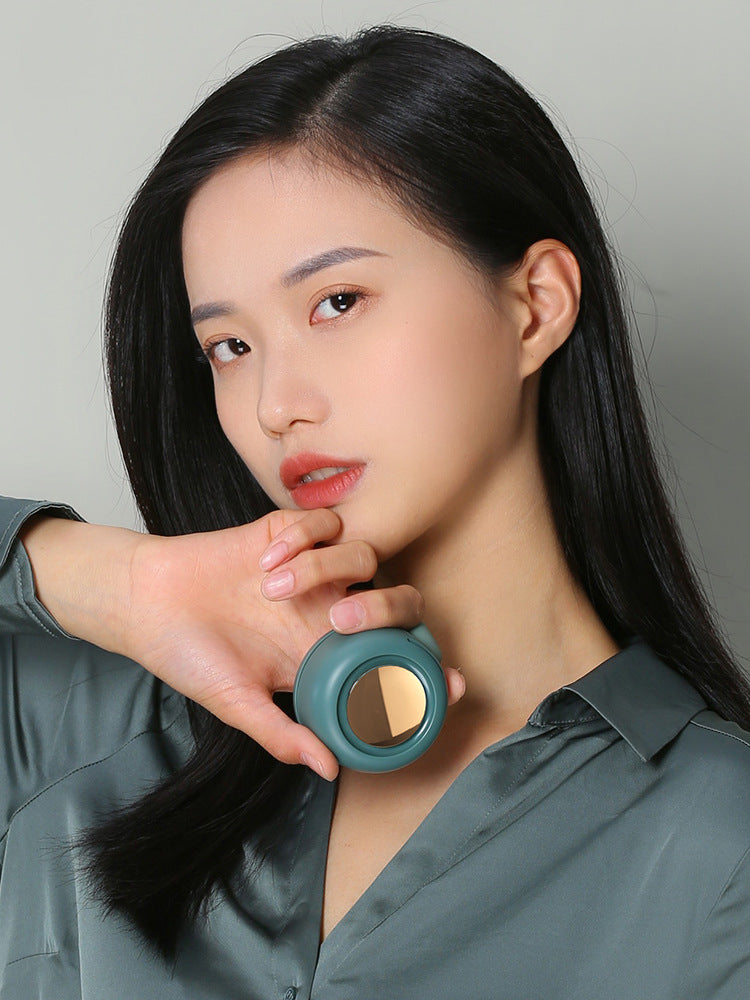 Mini Clip Fan Hanging Waist Neck Fan Girl Electric Air Cooling Fan 900mah USB Leafless Fan 3 Speeds For Outdoor Camping Fishing