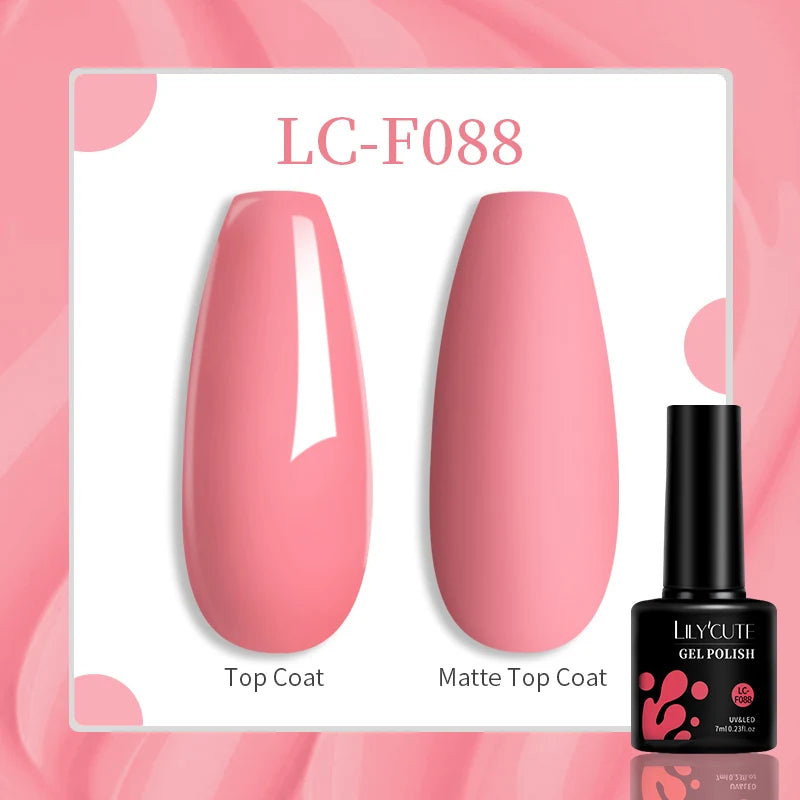 7ML Pink Glitter Nail Gel Polish Nude Natural Long Lasting Manicure Soak off UV LED Nail Art Base Top Coat Gel Varnish