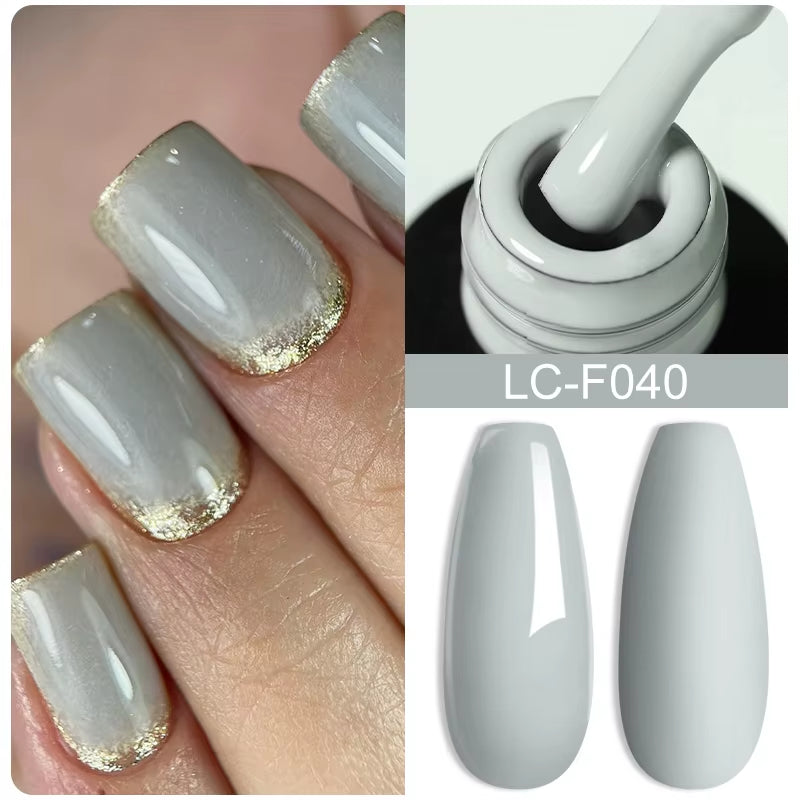 7ML Pink Glitter Nail Gel Polish Nude Natural Long Lasting Manicure Soak off UV LED Nail Art Base Top Coat Gel Varnish