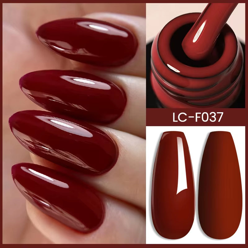 7ML Pink Glitter Nail Gel Polish Nude Natural Long Lasting Manicure Soak off UV LED Nail Art Base Top Coat Gel Varnish