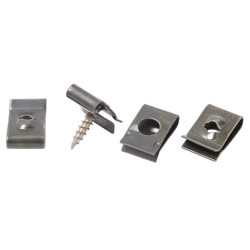 Self Tapping Screws Metal Fastener Clip for Car Motorcycle U-Type Clip with Screw Anti-Rust Protection Clip Screw Iron Sheet Kit