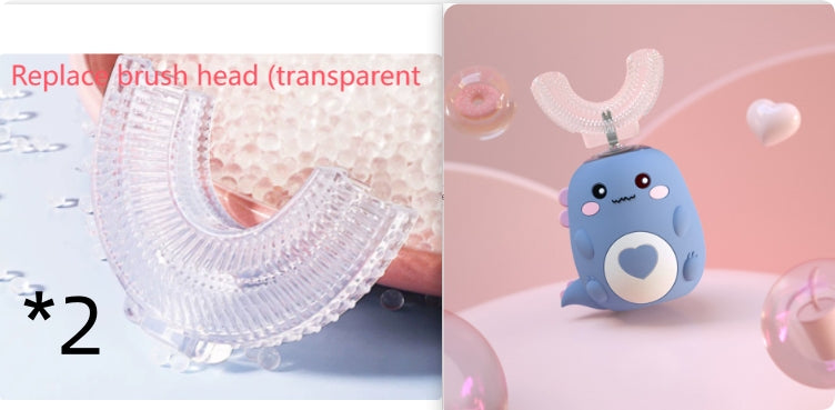 Children'S Electric Toothbrush Food Grade Silicone Oral 360 Degree Automatic Usb Charging Smart Children'S Toothbrush U-Shaped