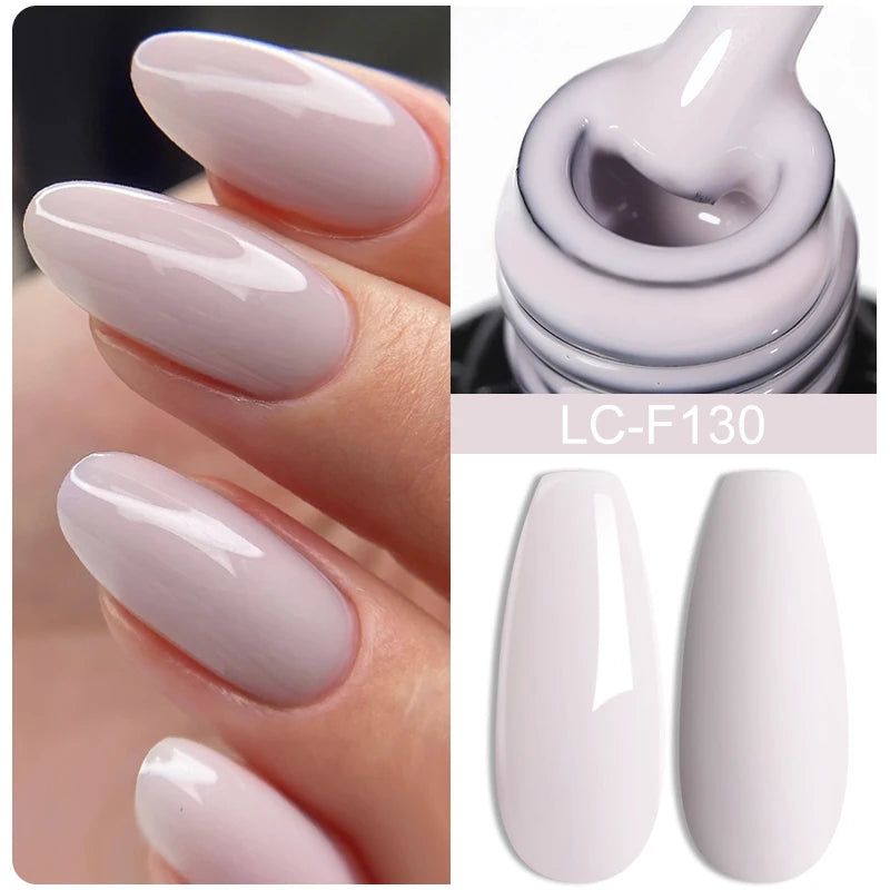 7ML Pink Glitter Nail Gel Polish Nude Natural Long Lasting Manicure Soak off UV LED Nail Art Base Top Coat Gel Varnish