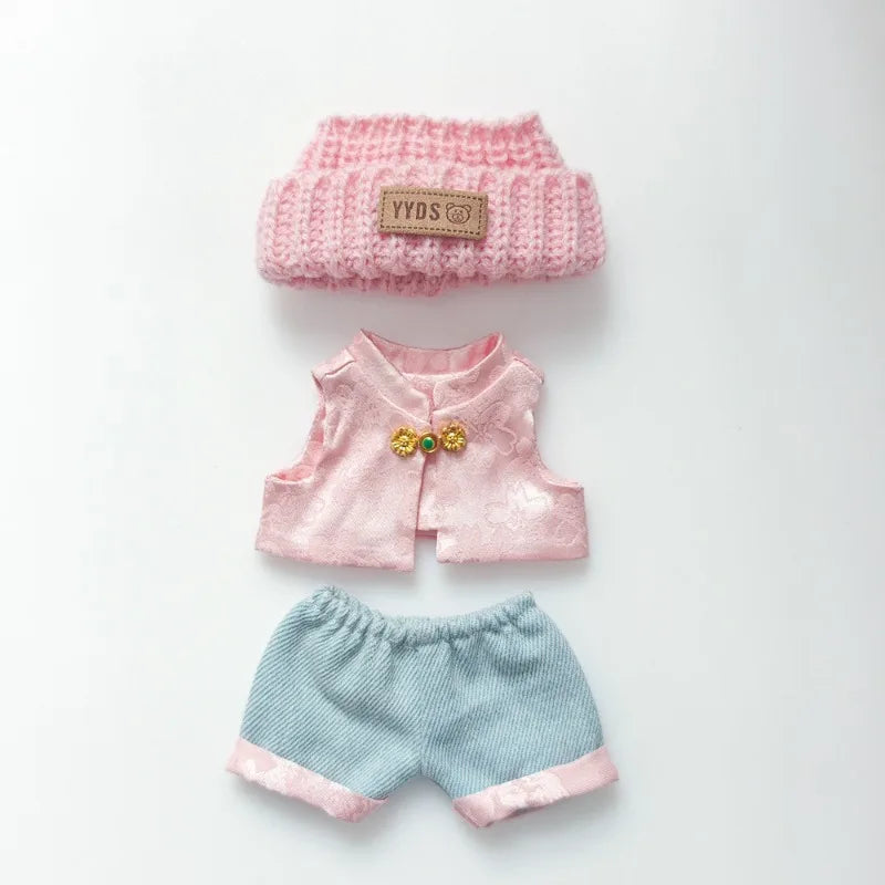 Only Clothes for Labubu15/17cm Doll Clothes Elegance Ancient Style Tang Suit Cute New Year Clothes Chinese Style Suit Party Gift