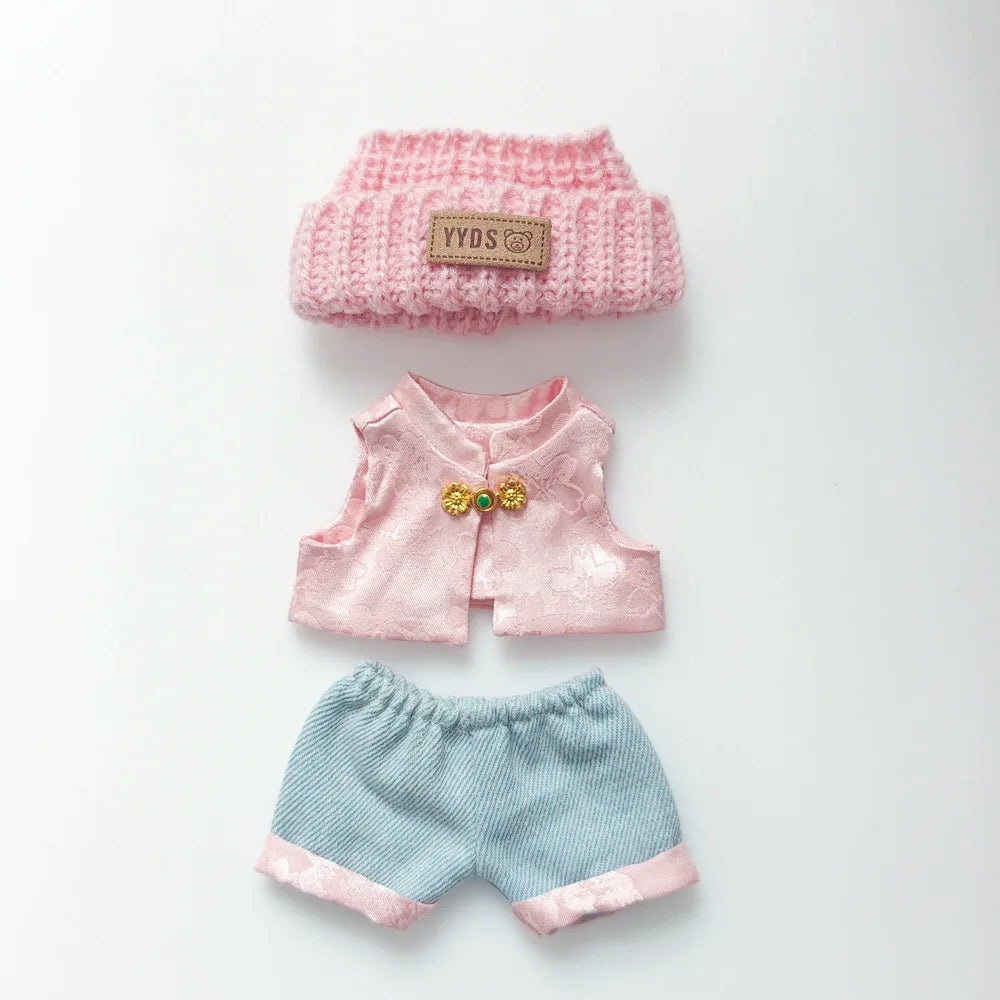 Only Clothes for Labubu15/17cm Doll Clothes Elegance Ancient Style Tang Suit Cute New Year Clothes Chinese Style Suit Party Gift