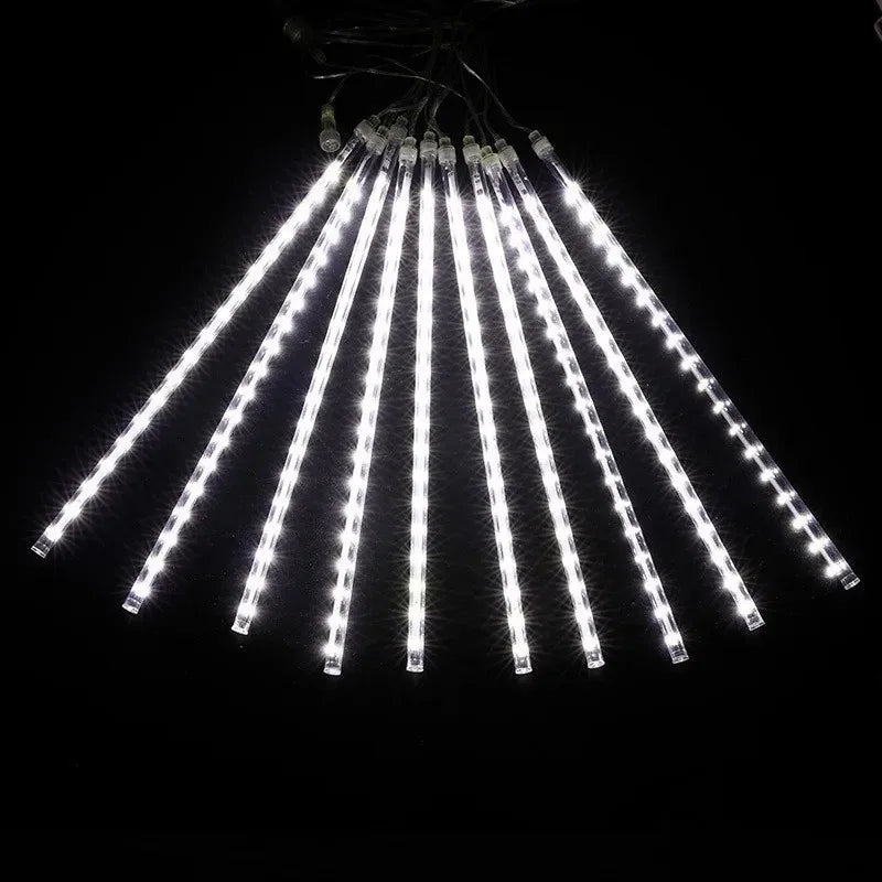 30/50cm 8 Tubes Meteor Shower Rain LED String Lights Christmas Tree Decorations Street Garland for Decor Noel New Year Navidad