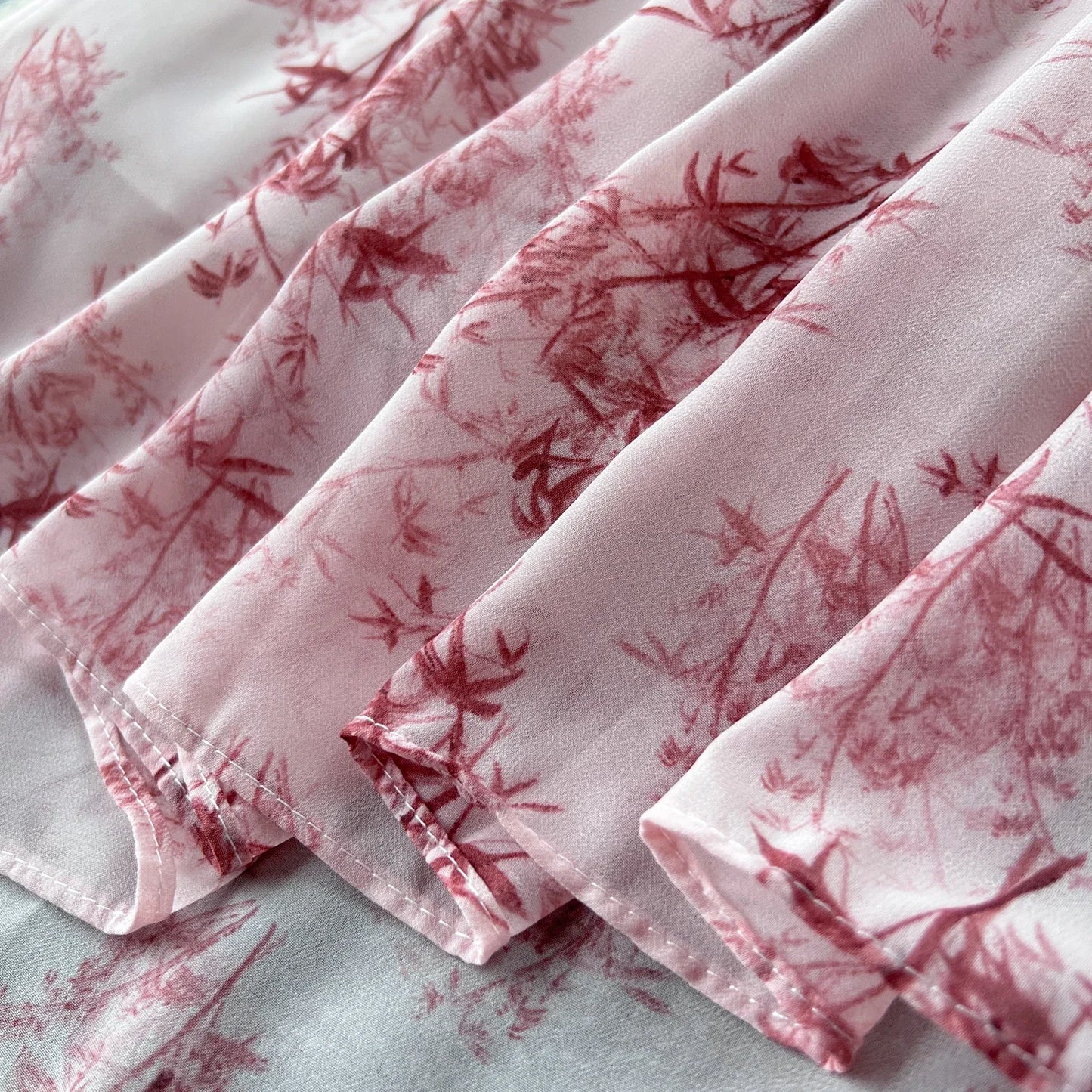 New Korean Fashion Rose Flower Print Romantic Retro Party Dress Summer Elastic High Waist Vacation Long Dress Beach Vestido