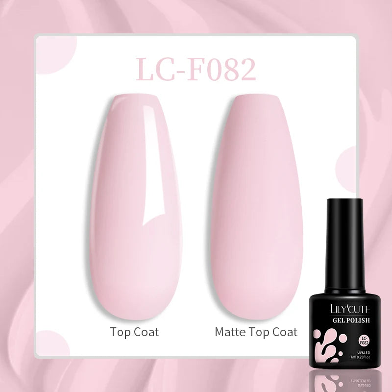 7ML Pink Glitter Nail Gel Polish Nude Natural Long Lasting Manicure Soak off UV LED Nail Art Base Top Coat Gel Varnish