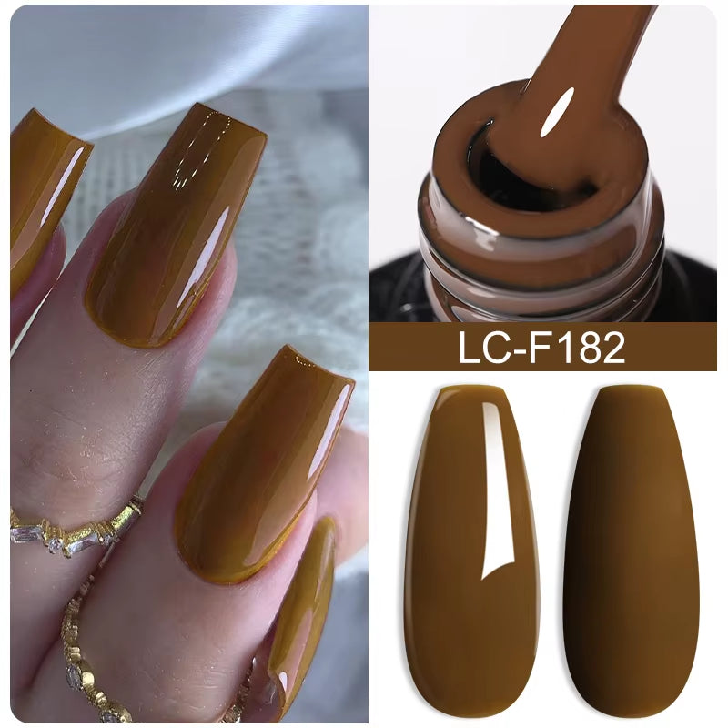 7ML Pink Glitter Nail Gel Polish Nude Natural Long Lasting Manicure Soak off UV LED Nail Art Base Top Coat Gel Varnish