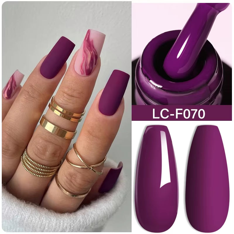 7ML Pink Glitter Nail Gel Polish Nude Natural Long Lasting Manicure Soak off UV LED Nail Art Base Top Coat Gel Varnish