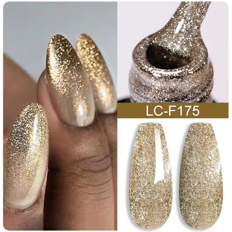 7ML Pink Glitter Nail Gel Polish Nude Natural Long Lasting Manicure Soak off UV LED Nail Art Base Top Coat Gel Varnish